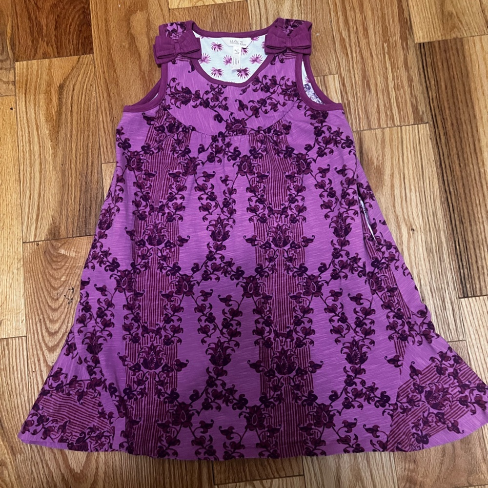 NWT MATILDA JANE Enchanted Garden Purple Floral Knit Dress